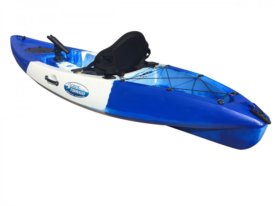 Tornado Single Sit On Kayak White Blue