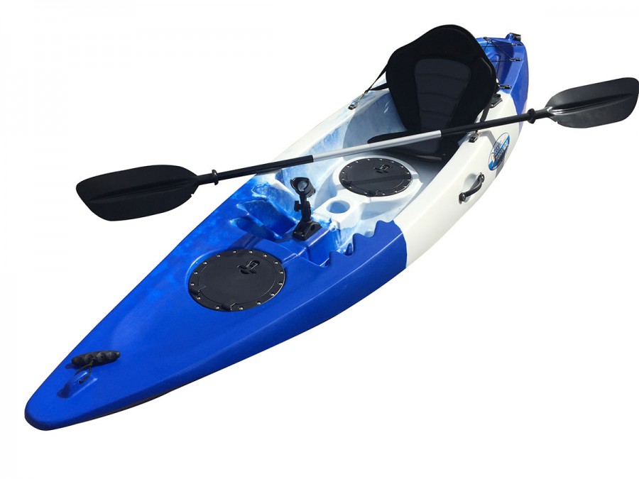 Tornado Single Sit On Kayak White Blue